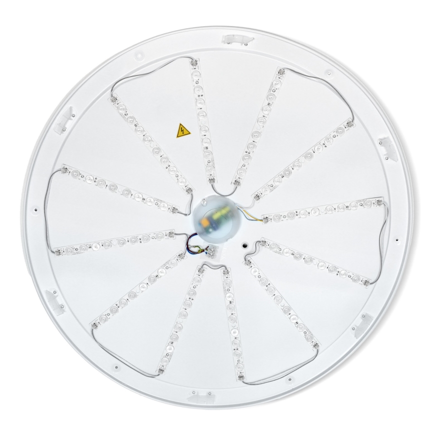 Brilagi - Димируема LED плафониера PILANA LED, 72 W, 230 V, 3000–6500 K, дъб/черно, диаметър 80 см + дистанционно управление