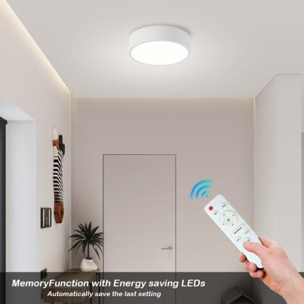 Brilagi - димируемо LED таванно осветително тяло POOL LED/18W/230V 3000-6000K 20 cm бяло + дистанционно управление