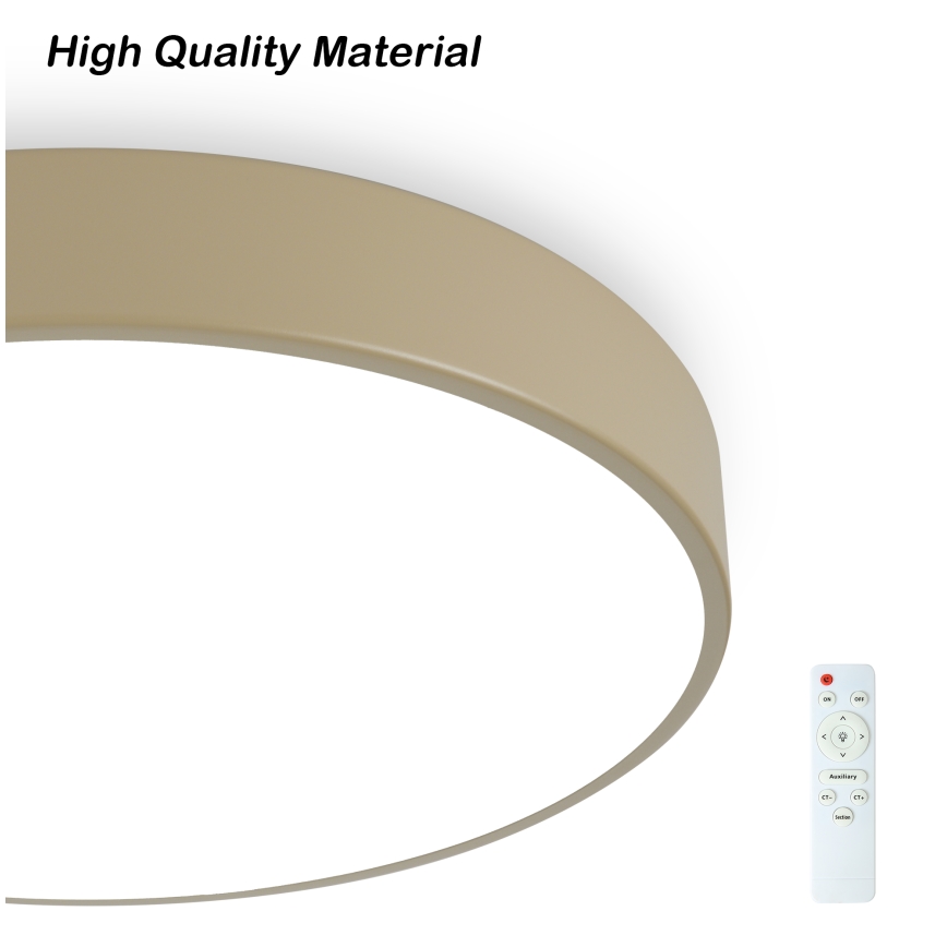 Brilagi - Димируемо LED таванно осветително тяло POOL LED/36W/230V 3000-6000K Ø 30 cm бежово + дистанционно управление