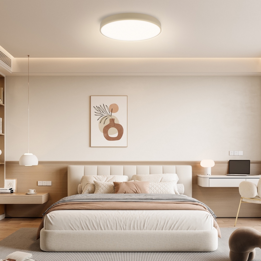 Brilagi - LED димируемо таванно осветително тяло POOL LED/60W/230V 3000-6000K Ø 50 см бежово + дистанционно управление