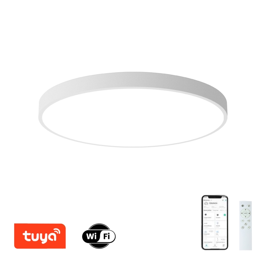 Brilagi - димируемо таванно LED осветително тяло POOL SMART LED/100W/230V 3000-6000K Ø 80 см Wi-Fi Tuya бяло + дистанционно управление