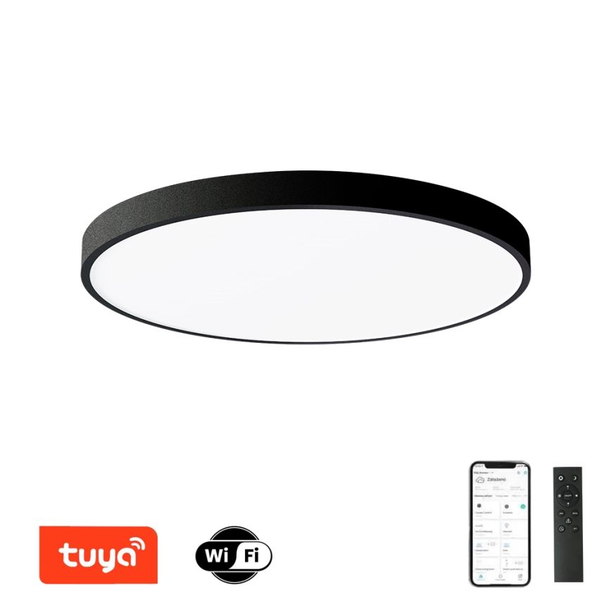 Brilagi - LED димируема плафониера POOL SMART LED/180W/230V 3000-6000K диаметър 120 cm Wi-Fi Tuya черна + дистанционно управление