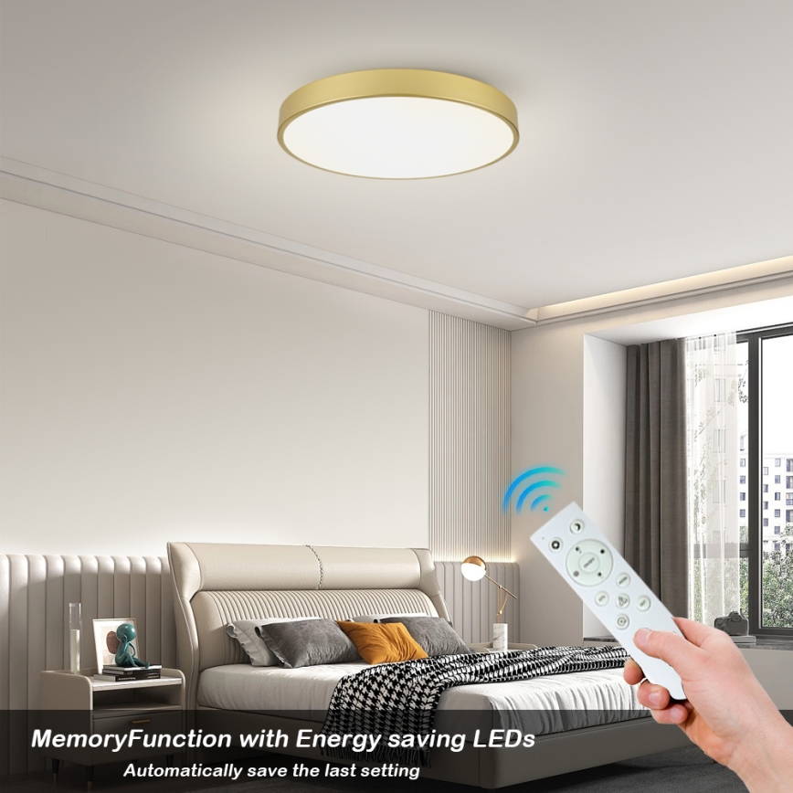 Brilagi - LED димируемо таванно осветително тяло POOL SMART LED/100W/230V 3000-6000K 80 cm златисто Wi‑Fi Tuya + дистанционно управление