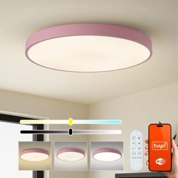 Brilagi - Димируемо LED осветително тяло POOL SMART LED/128W/230V диам. 100 cm 3000-6000K Wi-Fi Tuya + дистанционно управление розово