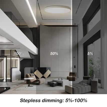Brilagi - димируемо таванно осветително тяло POOL SMART LED/180W/230V 3000-6000K Ø 120 см Wi-Fi Tuya бяло + дистанционно управление