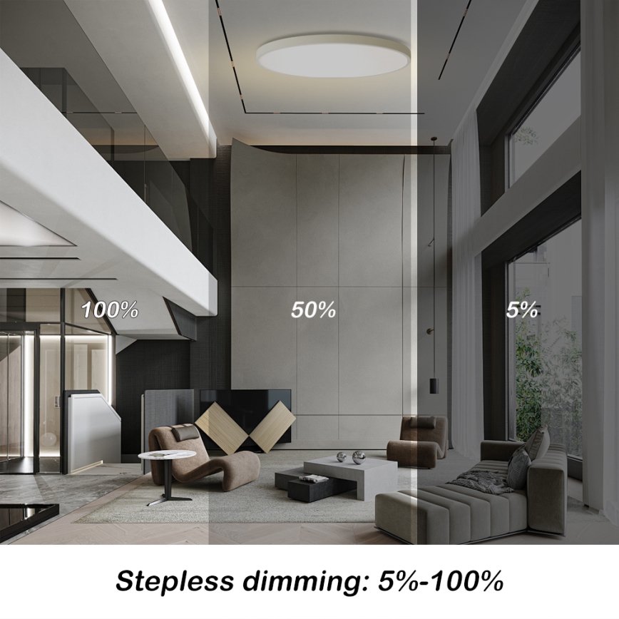 Brilagi - димируемо таванно осветително тяло POOL SMART LED/180W/230V 3000-6000K Ø 120 см Wi-Fi Tuya бяло + дистанционно управление