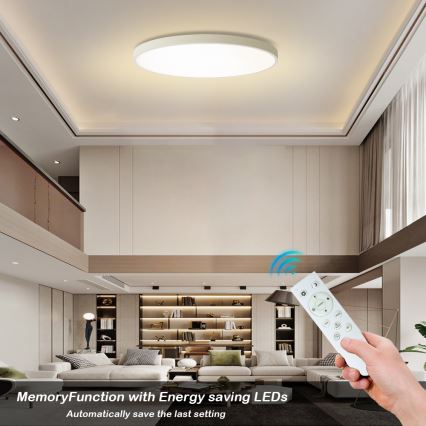 Brilagi - димируемо таванно осветително тяло POOL SMART LED/180W/230V 3000-6000K Ø 120 см Wi-Fi Tuya бяло + дистанционно управление
