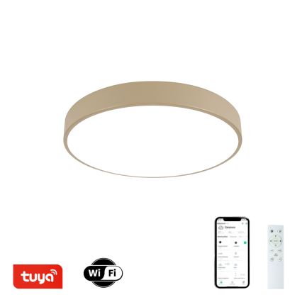 Brilagi - LED димируемо таванно осветително тяло POOL SMART LED/48W/230V 3000-6000K Ø 40 см Wi-Fi Tuya бежово + дистанционно управление