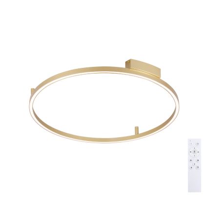 Brilagi - димируем LED таванен плафон PORTOFINO LED/60W/230V 3000-6000K pr. 80 cm златен + дистанционно управление