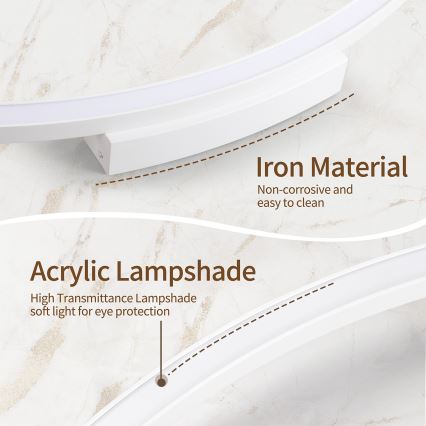 Brilagi - LED димируемо таванно осветително тяло PORTOFINO LED/60W/230V 3000-6000K Ø 80 см бяло + дистанционно управление