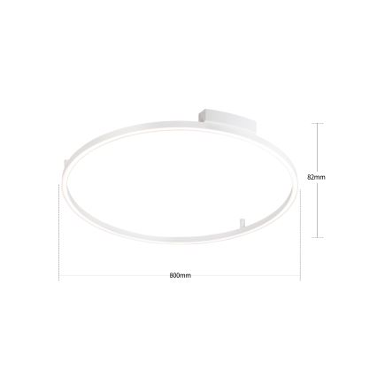 Brilagi - LED димируемо таванно осветително тяло PORTOFINO LED/60W/230V 3000-6000K Ø 80 см бяло + дистанционно управление