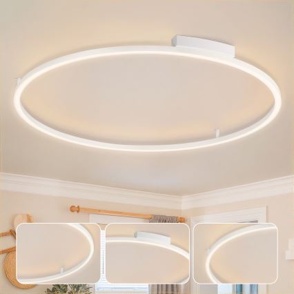 Brilagi - LED димируемо таванно осветително тяло PORTOFINO LED/85W/230V 3000-6000K Ø 120 см бяло + дистанционно управление