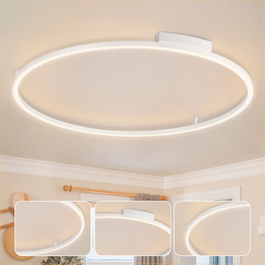 Brilagi - LED димируемо таванно осветително тяло PORTOFINO LED/85W/230V 3000-6000K Ø 120 см бяло + дистанционно управление