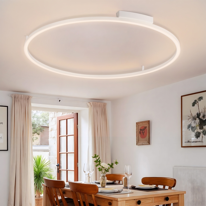 Brilagi - LED димируемо таванно осветително тяло PORTOFINO LED/85W/230V 3000-6000K Ø 120 см бяло + дистанционно управление