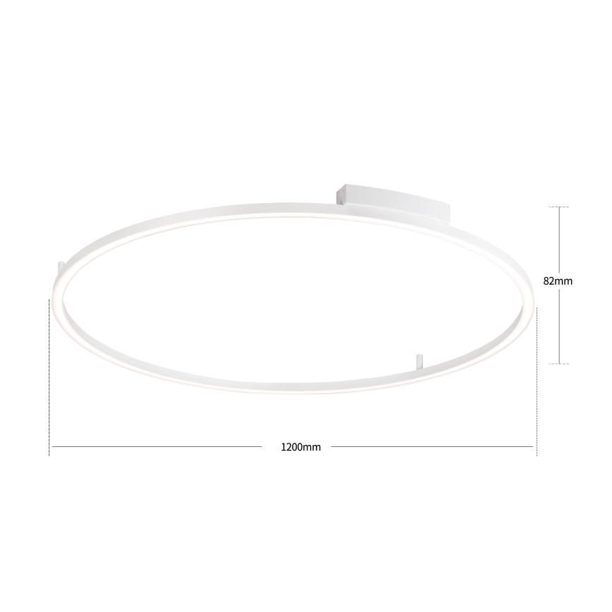 Brilagi - LED димируемо таванно осветително тяло PORTOFINO LED/85W/230V 3000-6000K Ø 120 см бяло + дистанционно управление