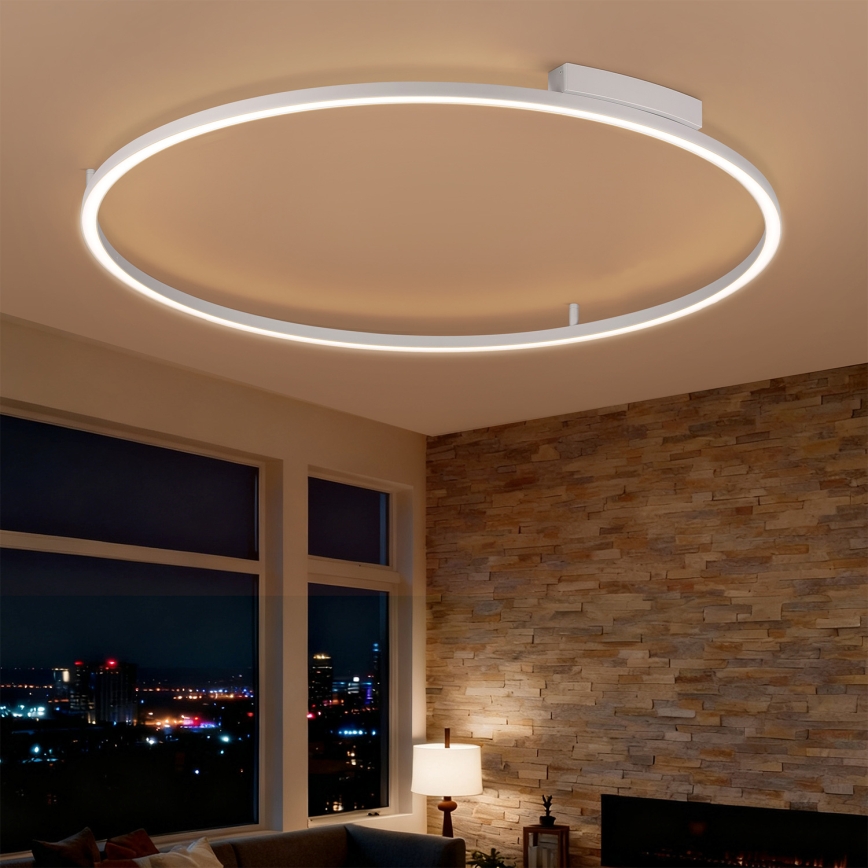 Brilagi - Димируемо таванно осветително тяло PORTOFINO LED/85W/230V 3000-6000K Ø 120 см, сребристо + дистанционно управление