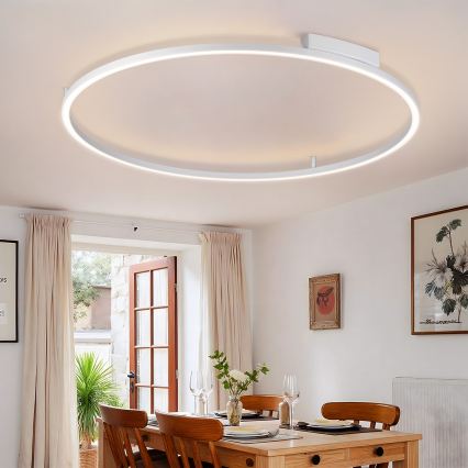 Brilagi - Димируемо таванно осветително тяло PORTOFINO LED/85W/230V 3000-6000K Ø 120 см, сребристо + дистанционно управление