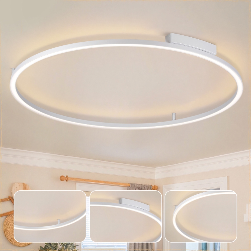 Brilagi - Димируемо таванно осветително тяло PORTOFINO LED/85W/230V 3000-6000K Ø 120 см, сребристо + дистанционно управление