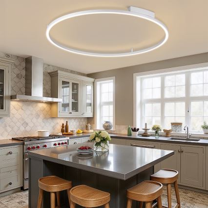 Brilagi - Димируемо таванно осветително тяло PORTOFINO LED/85W/230V 3000-6000K Ø 120 см, сребристо + дистанционно управление