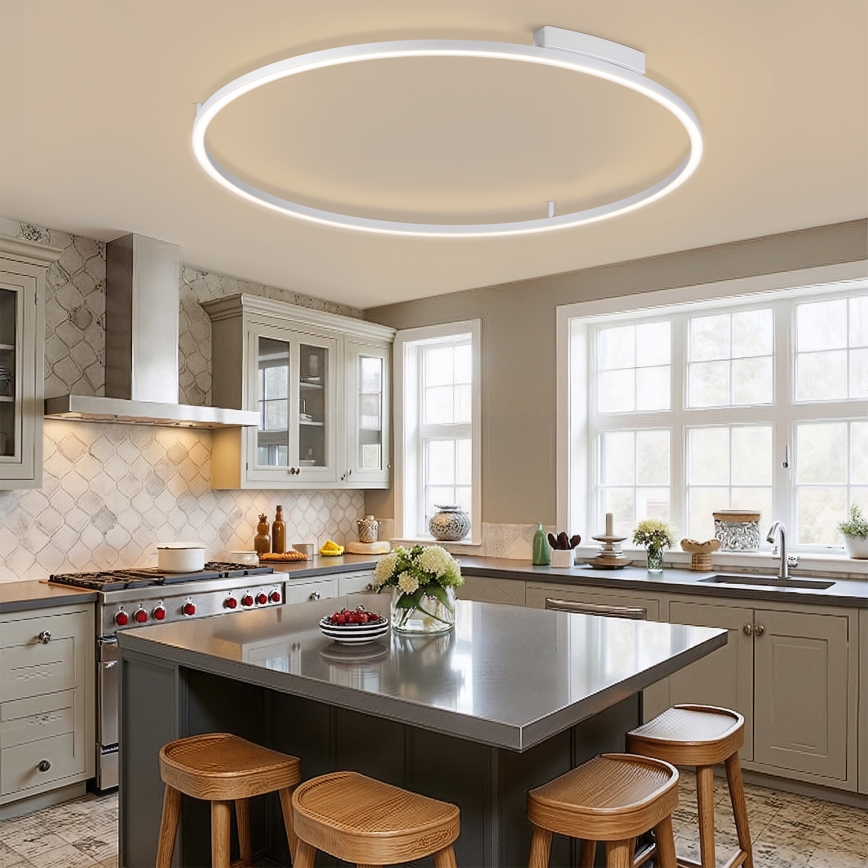 Brilagi - Димируемо таванно осветително тяло PORTOFINO LED/85W/230V 3000-6000K Ø 120 см, сребристо + дистанционно управление
