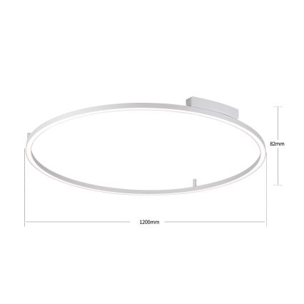 Brilagi - Димируемо таванно осветително тяло PORTOFINO LED/85W/230V 3000-6000K Ø 120 см, сребристо + дистанционно управление