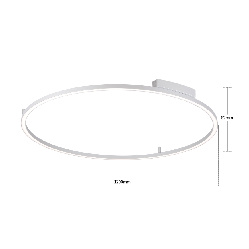 Brilagi - Димируемо таванно осветително тяло PORTOFINO LED/85W/230V 3000-6000K Ø 120 см, сребристо + дистанционно управление