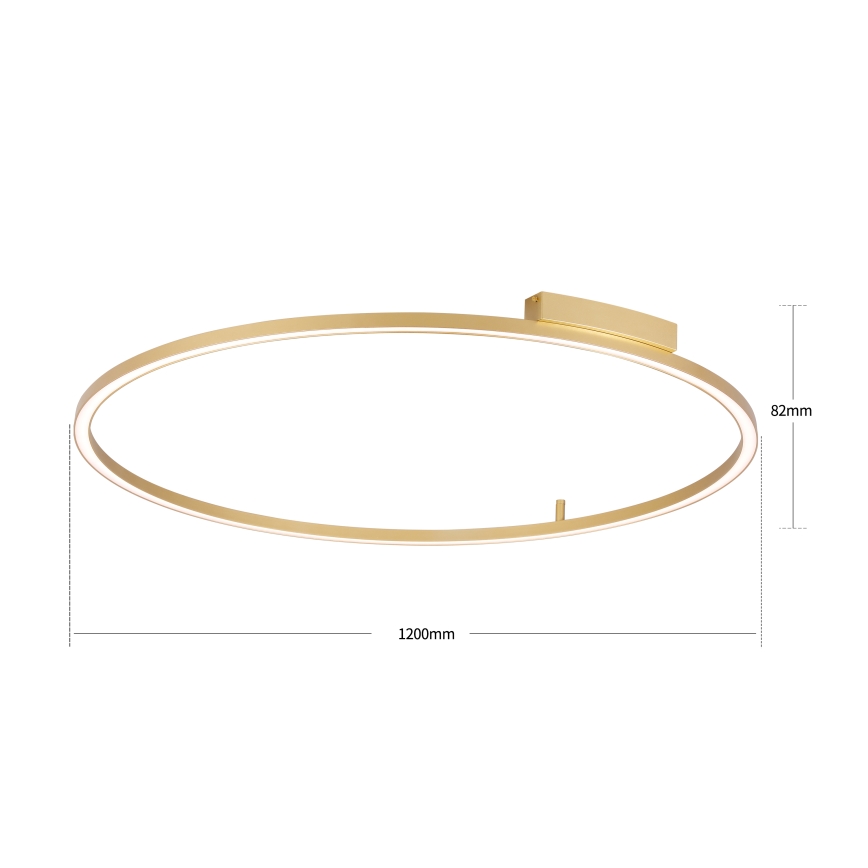 Brilagi - Димируемо LED таванно осветително тяло PORTOFINO LED/85W/230V 3000–6000K Ø 120 см златисто + дистанционно управление