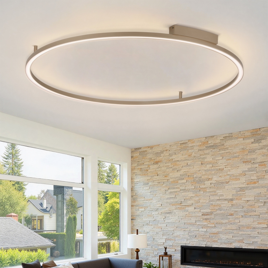 Brilagi - Димируемо LED таванно осветително тяло PORTOFINO LED/85W/230V 3000-6000K диаметър 120 см бежово + дистанционно управление