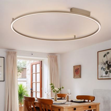 Brilagi - Димируемо LED таванно осветително тяло PORTOFINO LED/85W/230V 3000-6000K диаметър 120 см бежово + дистанционно управление