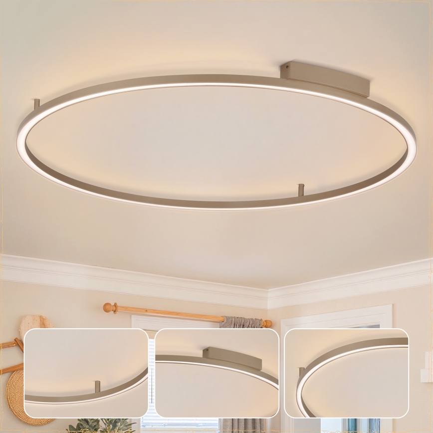 Brilagi - Димируемо LED таванно осветително тяло PORTOFINO LED/85W/230V 3000-6000K диаметър 120 см бежово + дистанционно управление