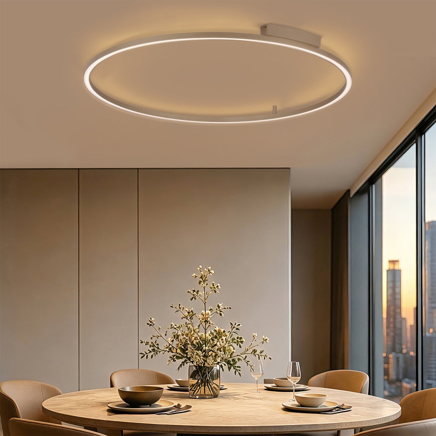 Brilagi - Димируемо LED таванно осветително тяло PORTOFINO LED/85W/230V 3000-6000K диаметър 120 см бежово + дистанционно управление