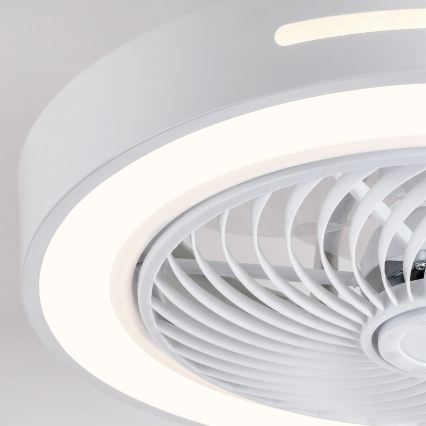Brilagi - LED димируема таванна лампа с вентилатор LED/38W/230V 3000-6500K 3000-6500K Ø 46 см бяла + дистанционно управление