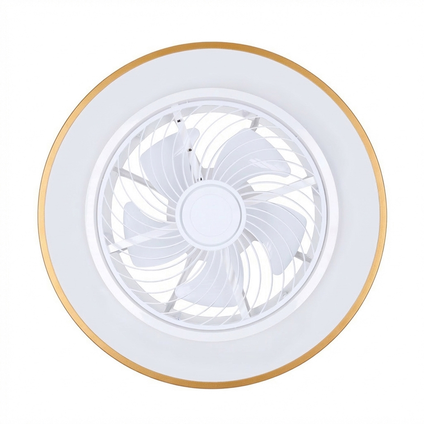 Brilagi - димируемо LED таванно осветително тяло с вентилатор LED/38W/230V 3000-6500K 3000-6500K Ø 50 см златно + дистанционно управление