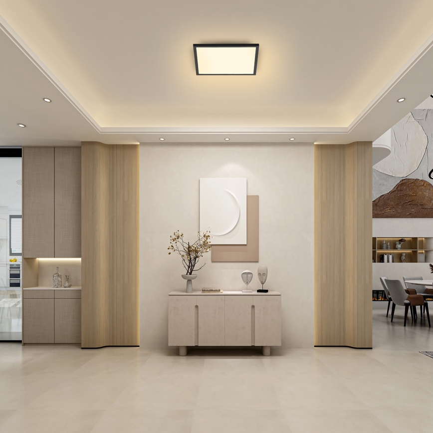 Brilagi - Димируемо LED осветително тяло SLIMFRAME LED/25W/230V 30x30 cm 3000-6000K черно + дистанционно управление