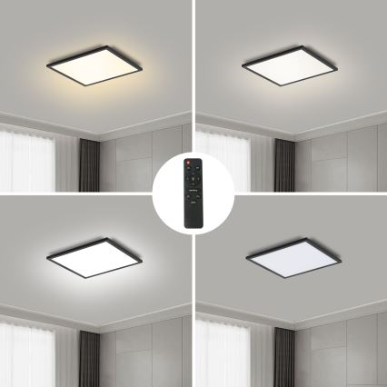 Brilagi - димируемо таванно осветително тяло SLIMFRAME LED/25W/230V 30x30 cm 3000-6000K черно + дистанционно управление