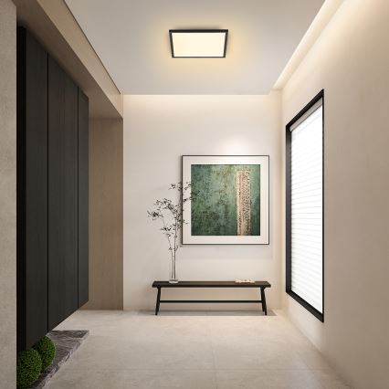 Brilagi - димируемо таванно осветително тяло SLIMFRAME LED/25W/230V 30x30 cm 3000-6000K черно + дистанционно управление