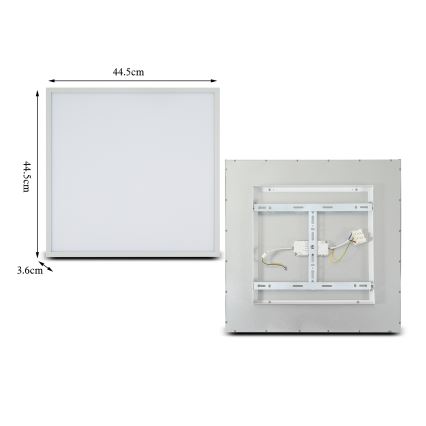 Brilagi - LED димируемо таванно осветително тяло SLIMFRAME LED/36W/230V 45x45 cm 3000-6000K бяло + дистанционно управление
