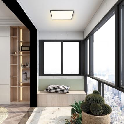 Brilagi - Димируемо LED таванно осветително тяло SLIMFRAME LED/36W/230V 45x45 cm 3000-6000K черно + дистанционно управление