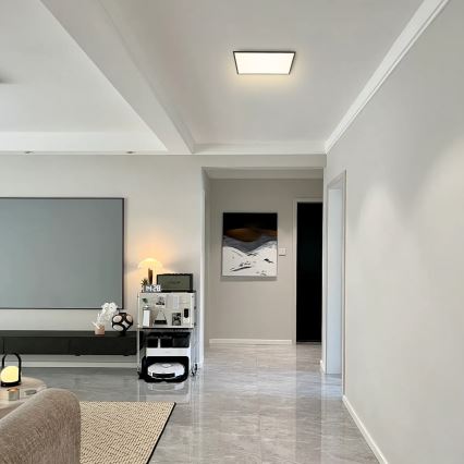 Brilagi - Димируемо LED таванно осветително тяло SLIMFRAME LED/36W/230V 45x45 cm 3000-6000K черно + дистанционно управление