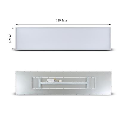 Brilagi - LED димируемо таванно осветително тяло SLIMFRAME LED/58W/230V 120x30 cm 3000-6000K бяло + дистанционно управление