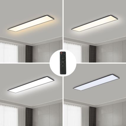 Brilagi - LED димируемо таванно осветително тяло SLIMFRAME LED/58W/230V 120x30 см 3000-6000K черно + дистанционно управление