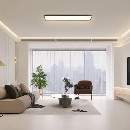 Brilagi - LED димируемо таванно осветително тяло SLIMFRAME LED/58W/230V 120x30 см 3000-6000K черно + дистанционно управление