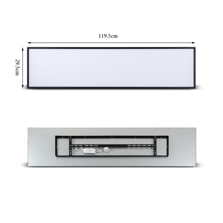 Brilagi - LED димируемо таванно осветително тяло SLIMFRAME LED/58W/230V 120x30 см 3000-6000K черно + дистанционно управление
