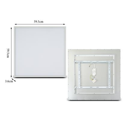 Brilagi - LED димируемо таванно осветително тяло SLIMFRAME LED/58W/230V 60x60 cm 3000-6000K бяло + дистанционно управление