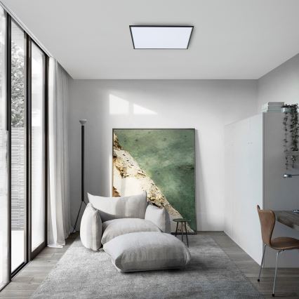 Brilagi - LED димируемо таванно осветително тяло SLIMFRAME LED/58W/230V 60x60 см 3000-6000K черно + дистанционно управление