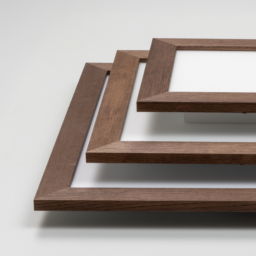 Brilagi - димируемо LED таванно осветително тяло SLIMFRAME WOOD LED/36W/230V 49,5x49,5 см 3000-6000K тъмно кафяво + дистанционно управление