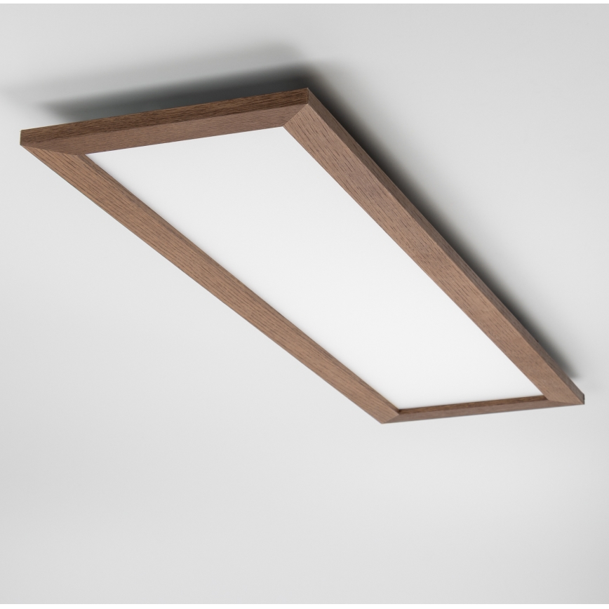 Brilagi - LED димируемо таванно осветително тяло SLIMFRAME WOOD LED/58W/230V 124x34 cm 3000-6000K тъмнокафяво + дистанционно управление