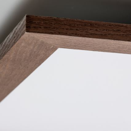 Brilagi - Регулируемо LED таванно осветително тяло SLIMFRAME WOOD LED/58W/230V 64x64 cm 3000-6000K тъмнокафяв + дистанционно управление