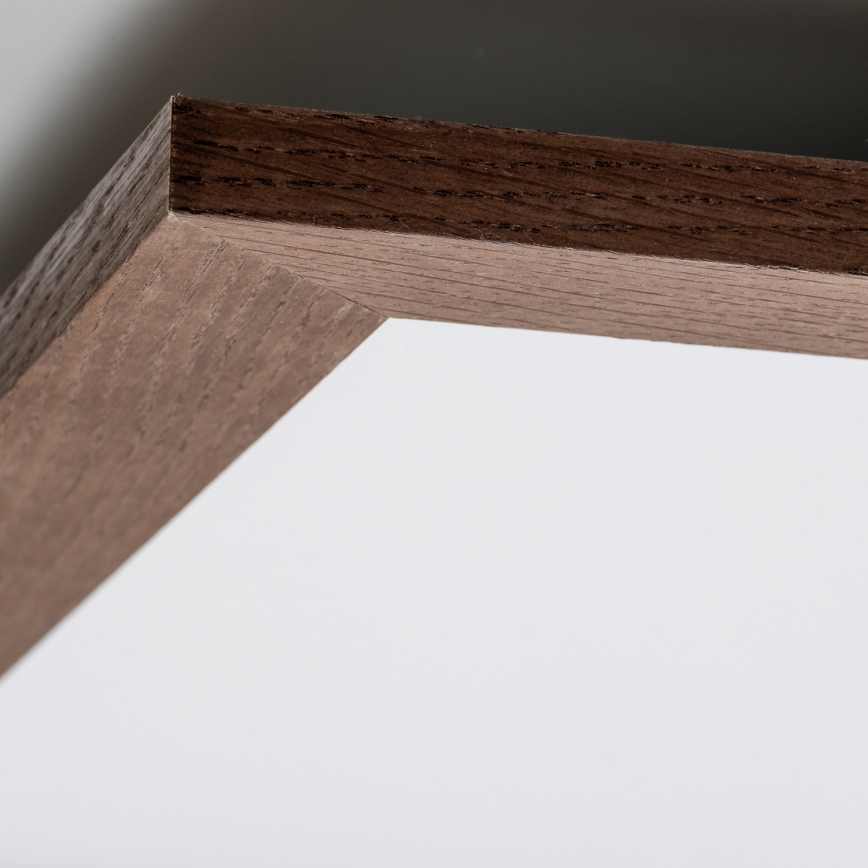 Brilagi - Регулируемо LED таванно осветително тяло SLIMFRAME WOOD LED/58W/230V 64x64 cm 3000-6000K тъмнокафяв + дистанционно управление