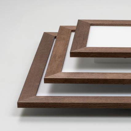 Brilagi - Регулируемо LED таванно осветително тяло SLIMFRAME WOOD LED/58W/230V 64x64 cm 3000-6000K тъмнокафяв + дистанционно управление